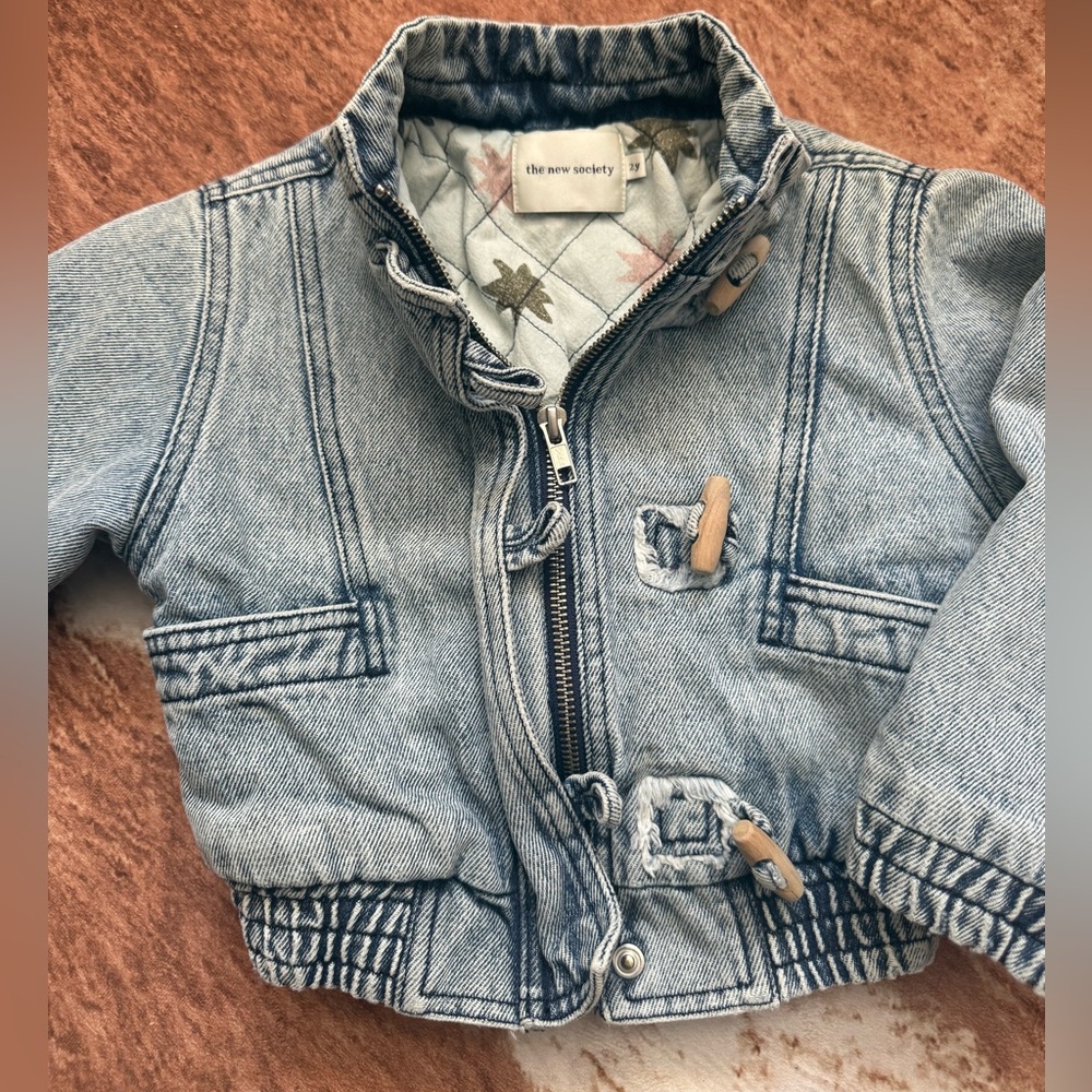 The New Society Toddler Quilted Bomber Jacket 2t!